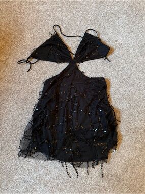 Lucy in the Sky Black Sequin Embellished Mini Dress